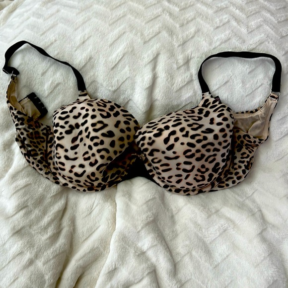 VINTAGE Victoria Secret Lined Demi Animal print 36 DDD - Picture 1 of 8